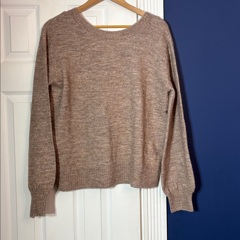 NWT French Connection Kezia Twist Layer sweater Taupe wool blend - size M - Picture 6 of 6